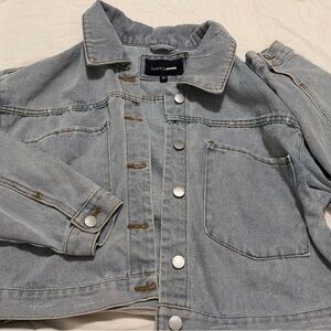 Fashion Nova Women's Classic Light Blue Jean Jacket